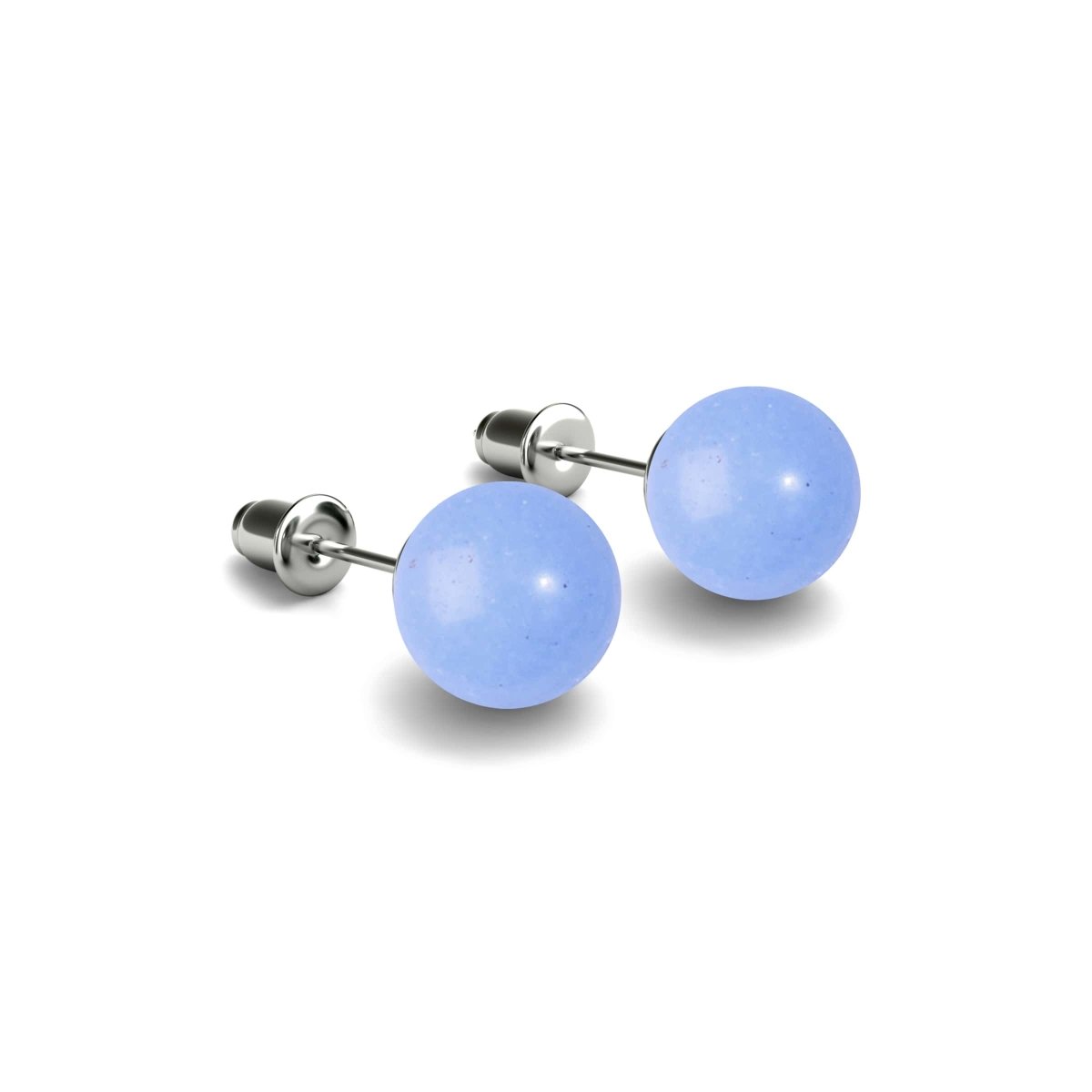 Azurblau | 925er Sterlingsilber | Lumos Keramik-Ohrstecker